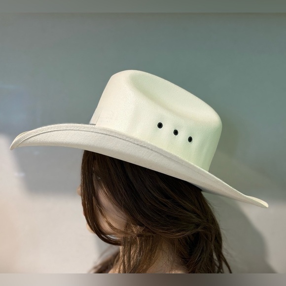 Smithbilt Hats Unisex White Cowboy Hat Size L/XL Cattleman Style - Picture 3 of 15